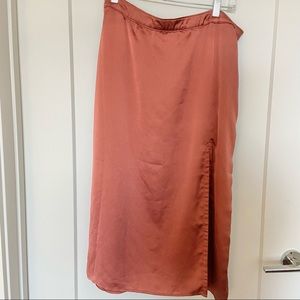 Abercrombie satin skirt with slit